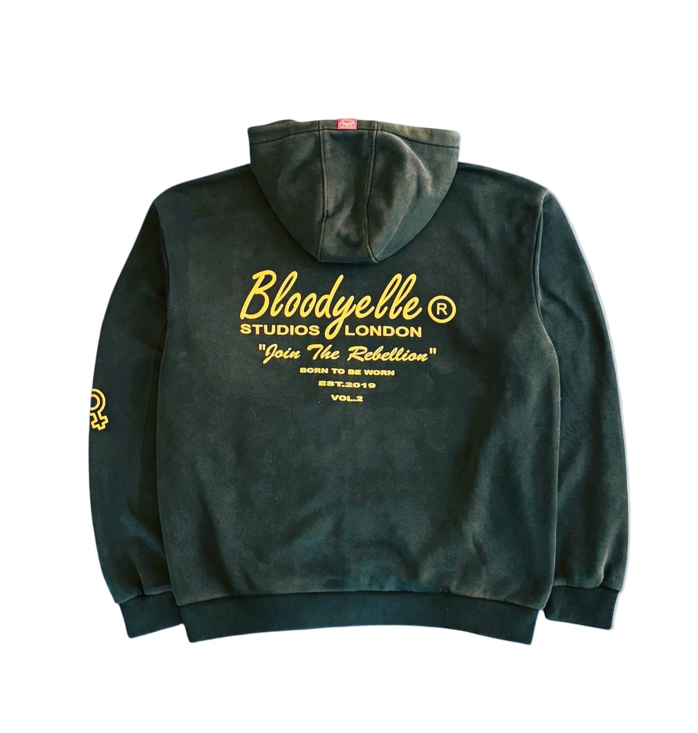 The Washed Black and Gold Flock Hood