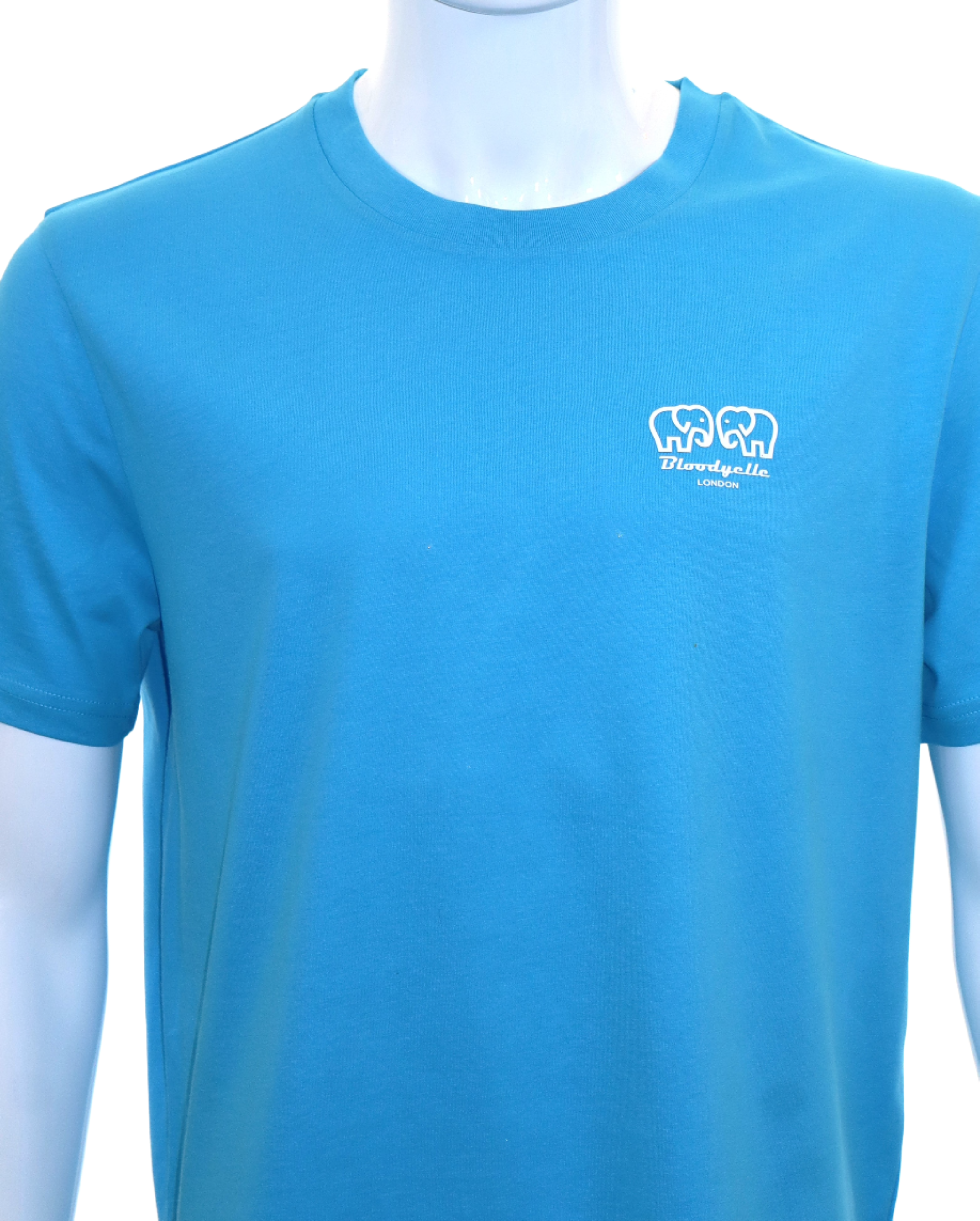 Aqua Blue Bloodyelle Mini Raised Rubberised Logo T-Shirt
