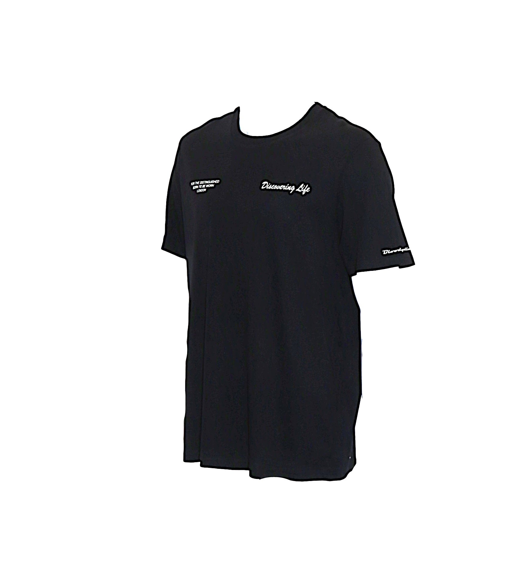 Discovering Life -Bloodyelle Black T-Shirt with Glowing the Dark and Tiffany Blue