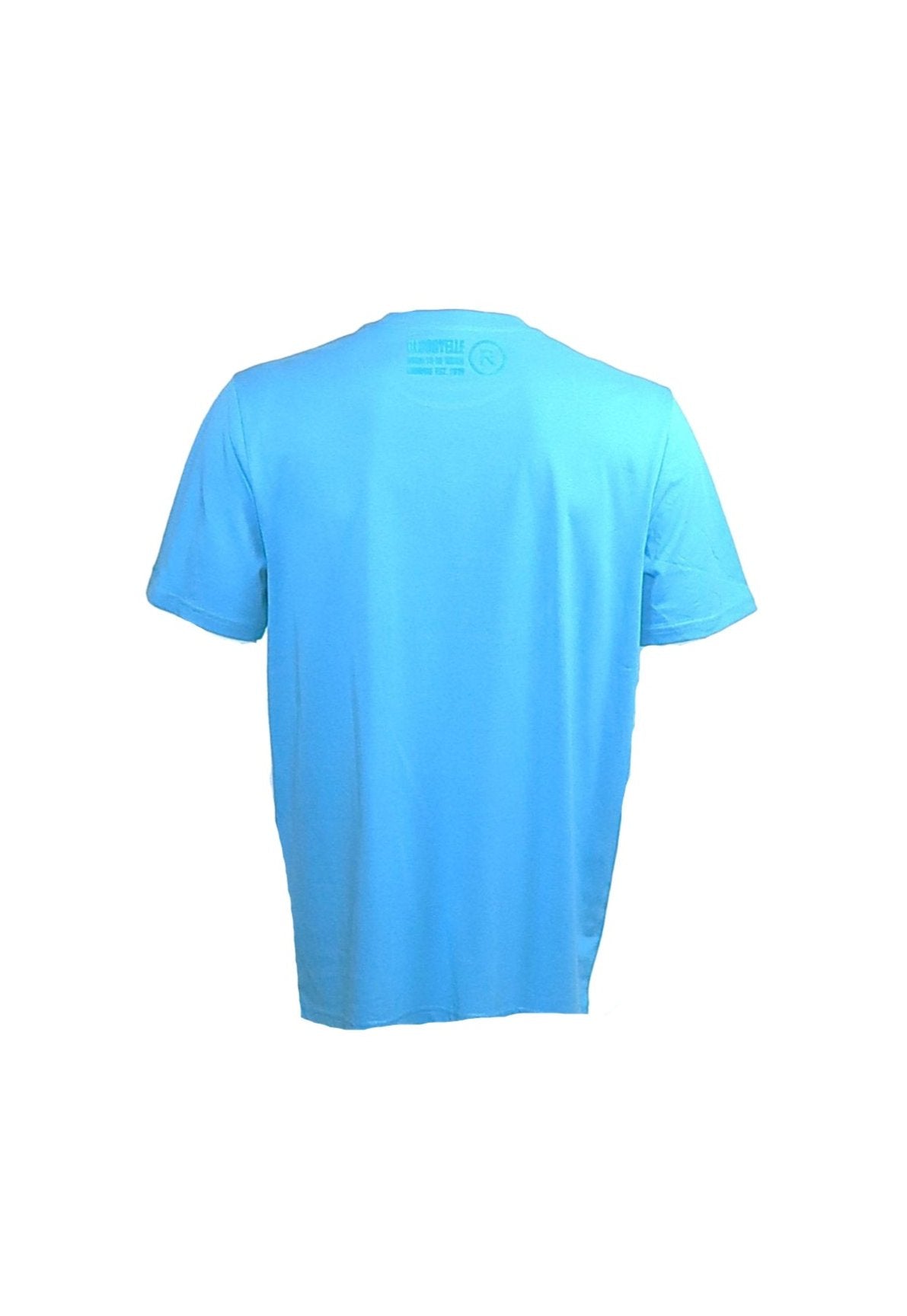 Aqua Blue and Neon Blue Flock T-Shirt