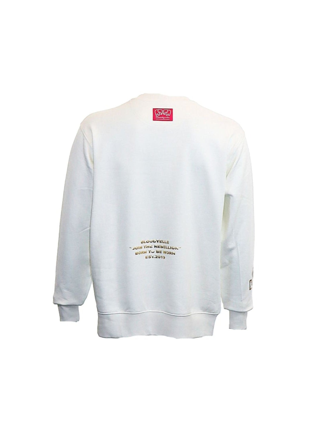 White and Gold Puff Sweatshirt