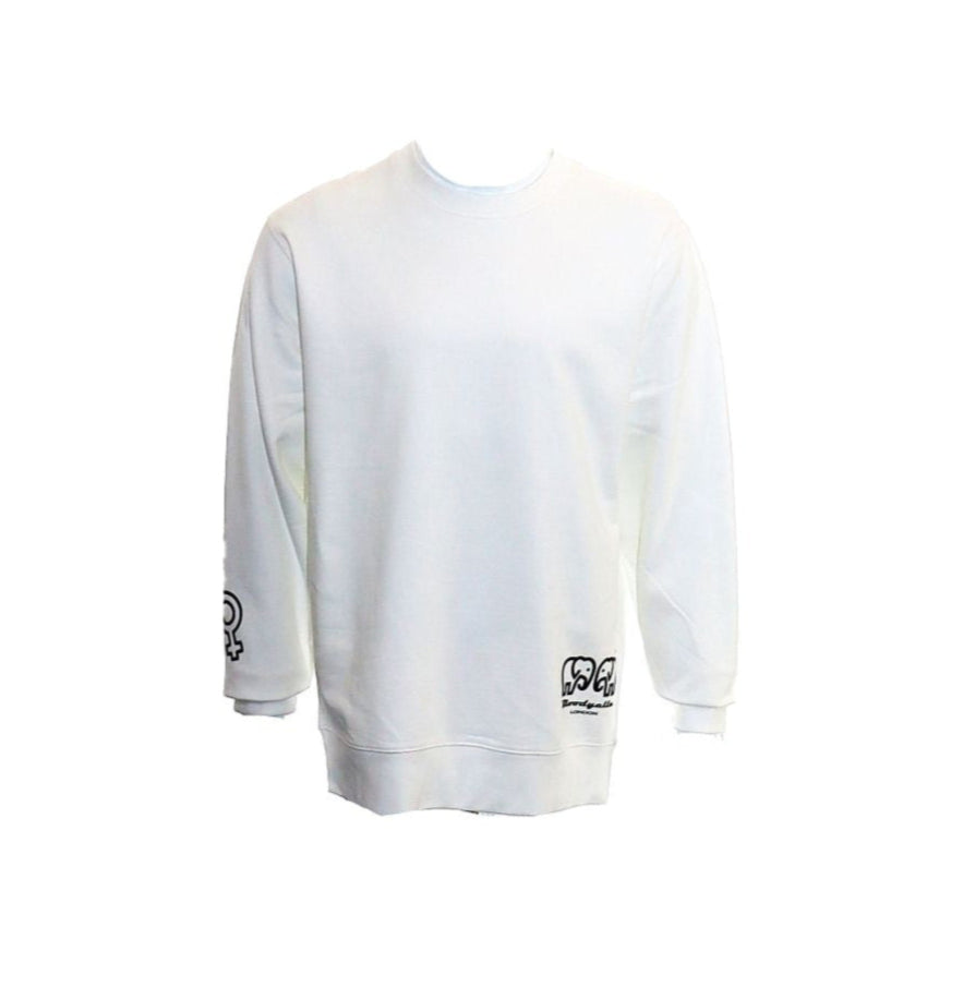 Mini Elephant White Sweatshirt