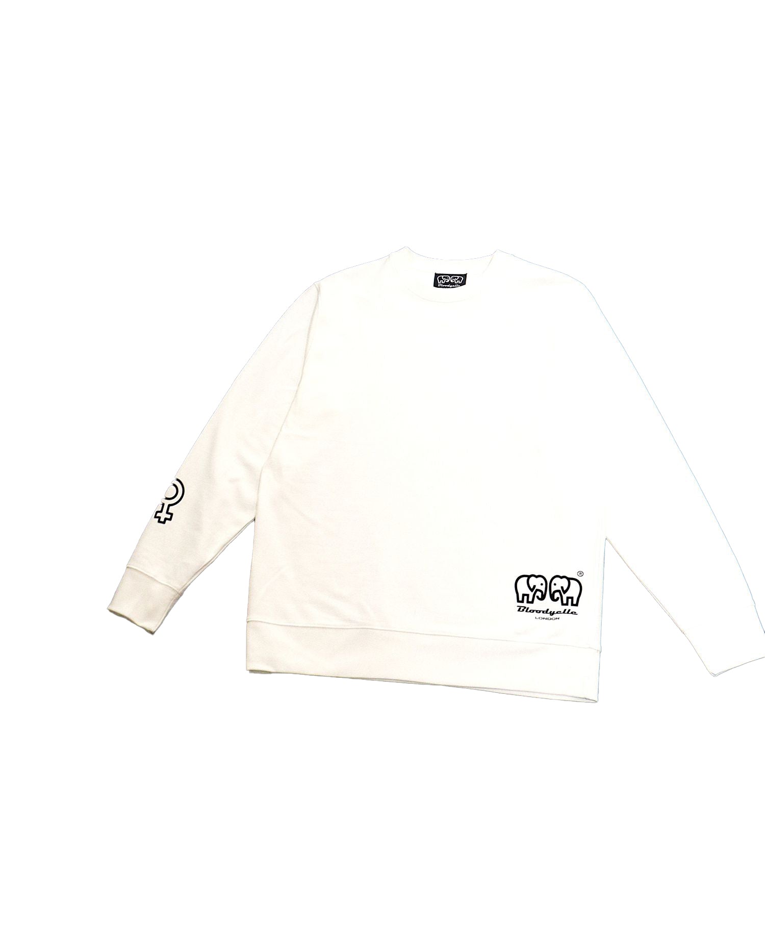 Mini Elephant White Sweatshirt