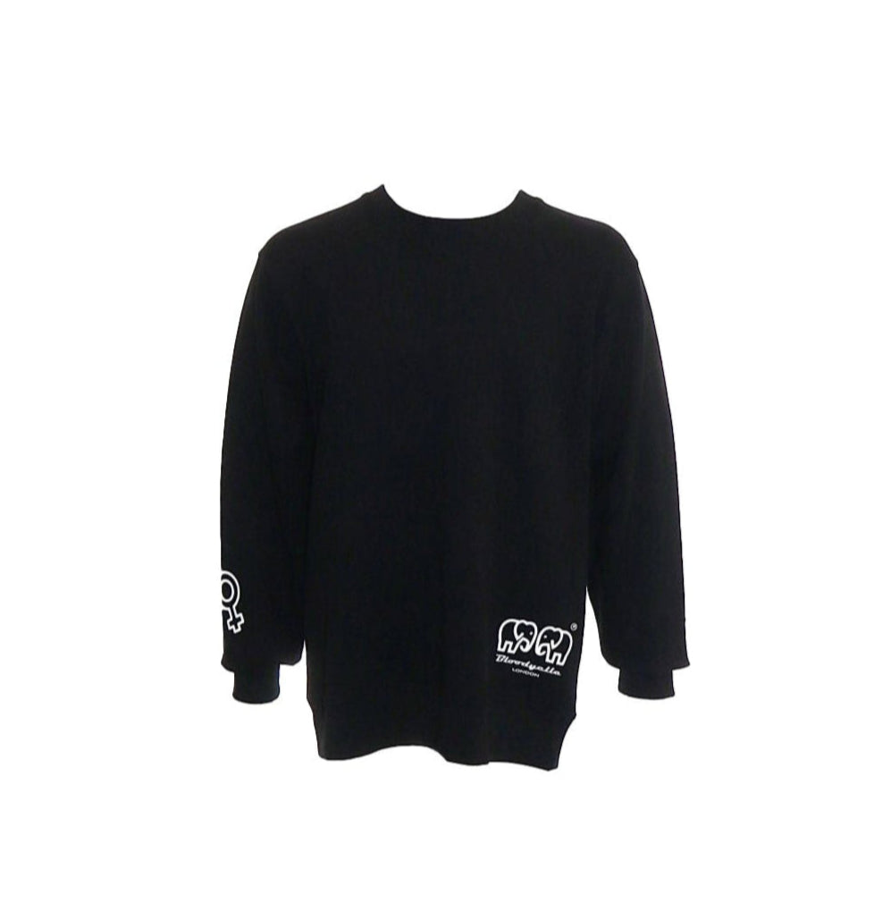 Mini Elephant Black Sweatshirt