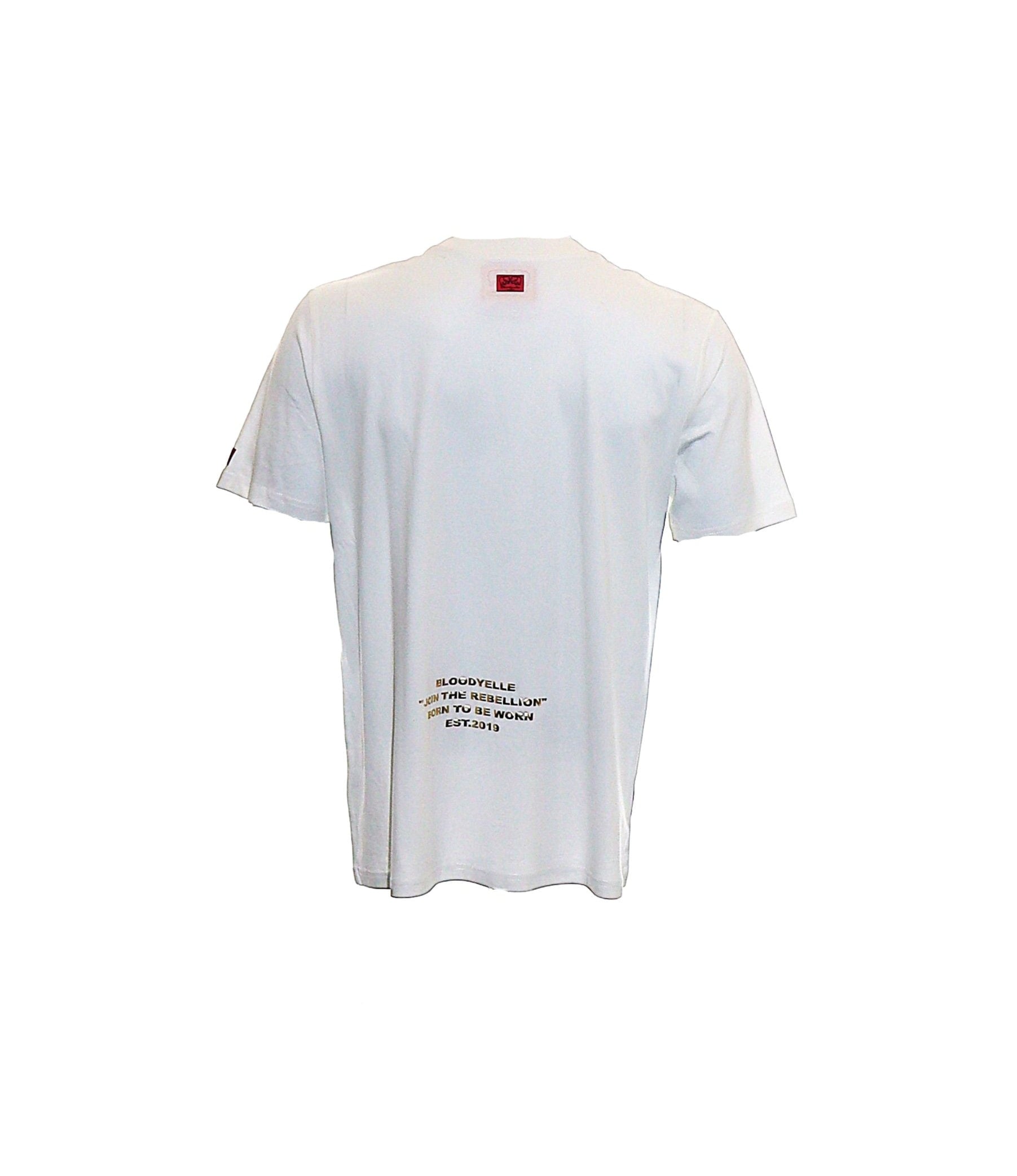 Medium Logo White and Gold Puff T-Shirt