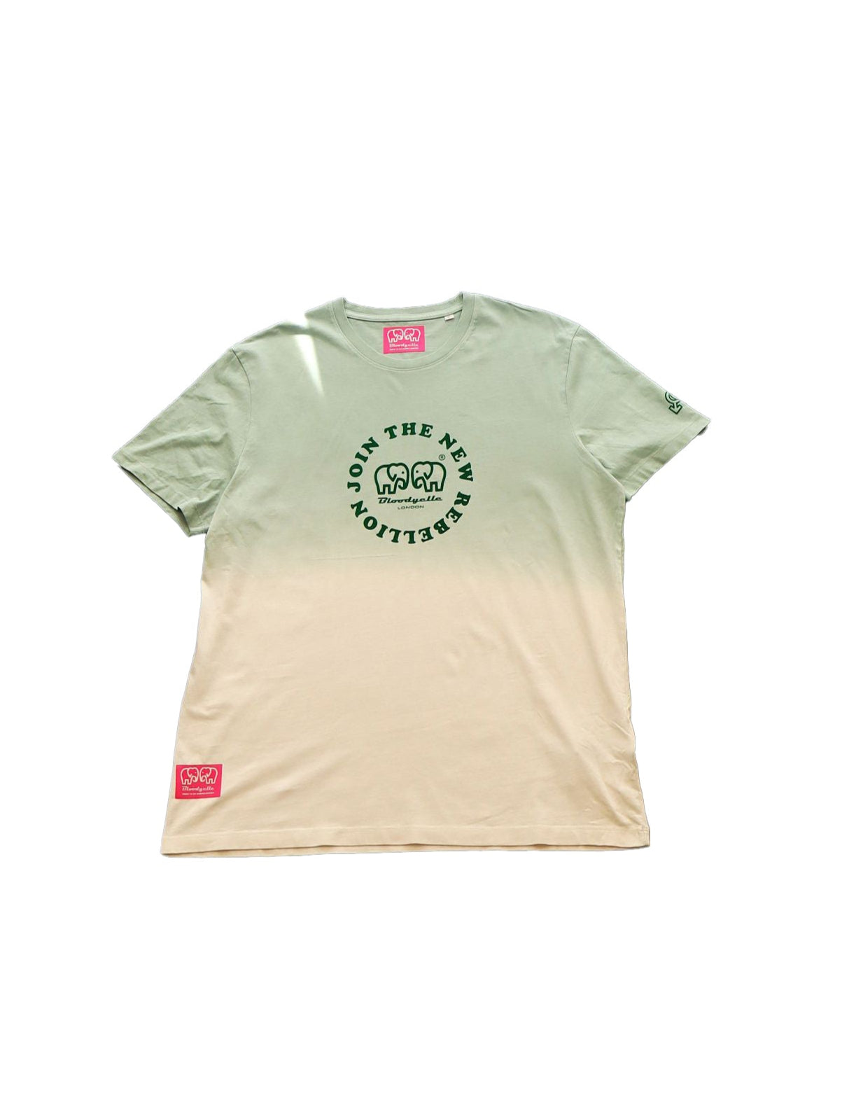 Medium Logo Green and Green Flock T-Shirt