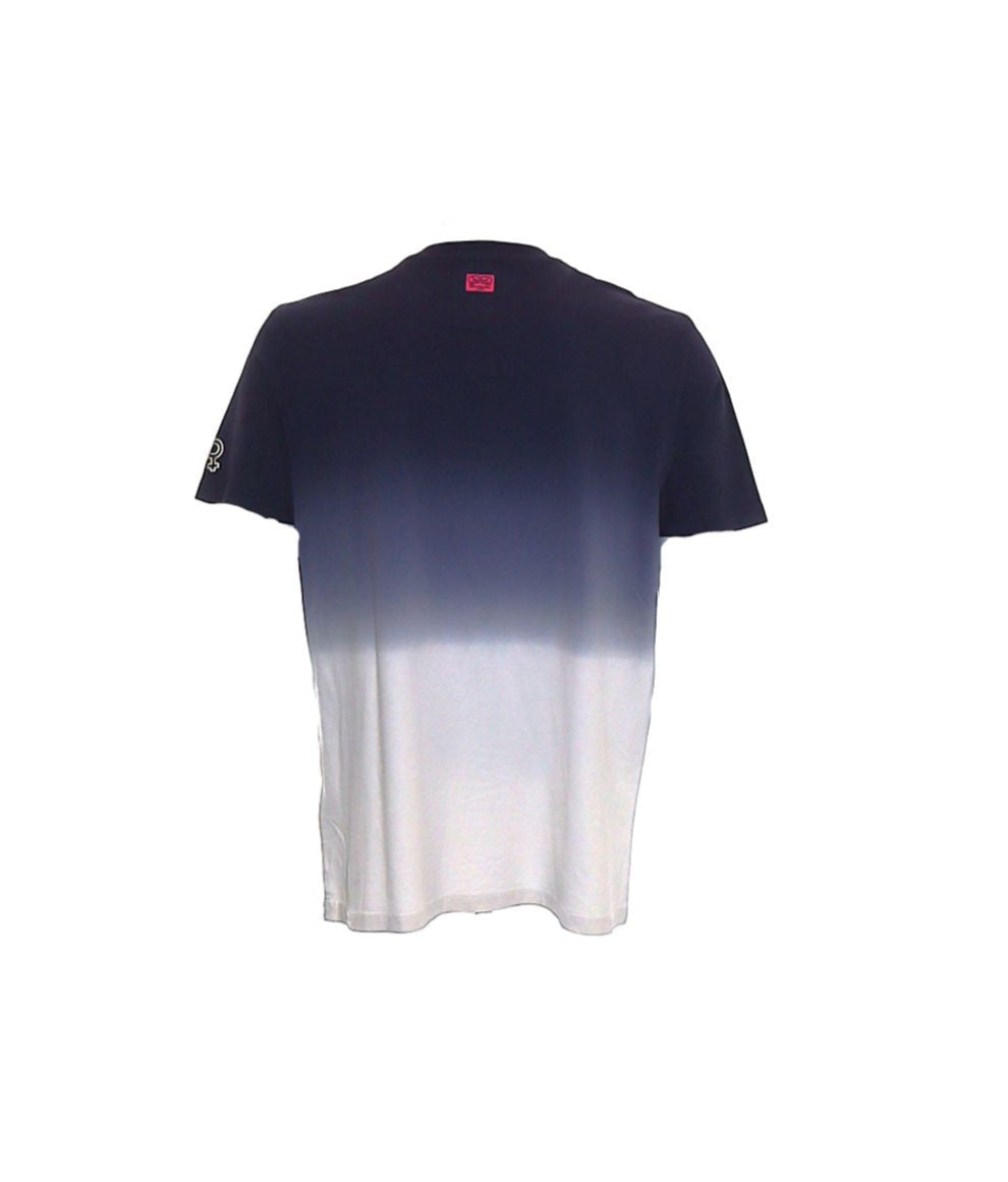 Medium Logo Navy and Gold Puff T-Shirt