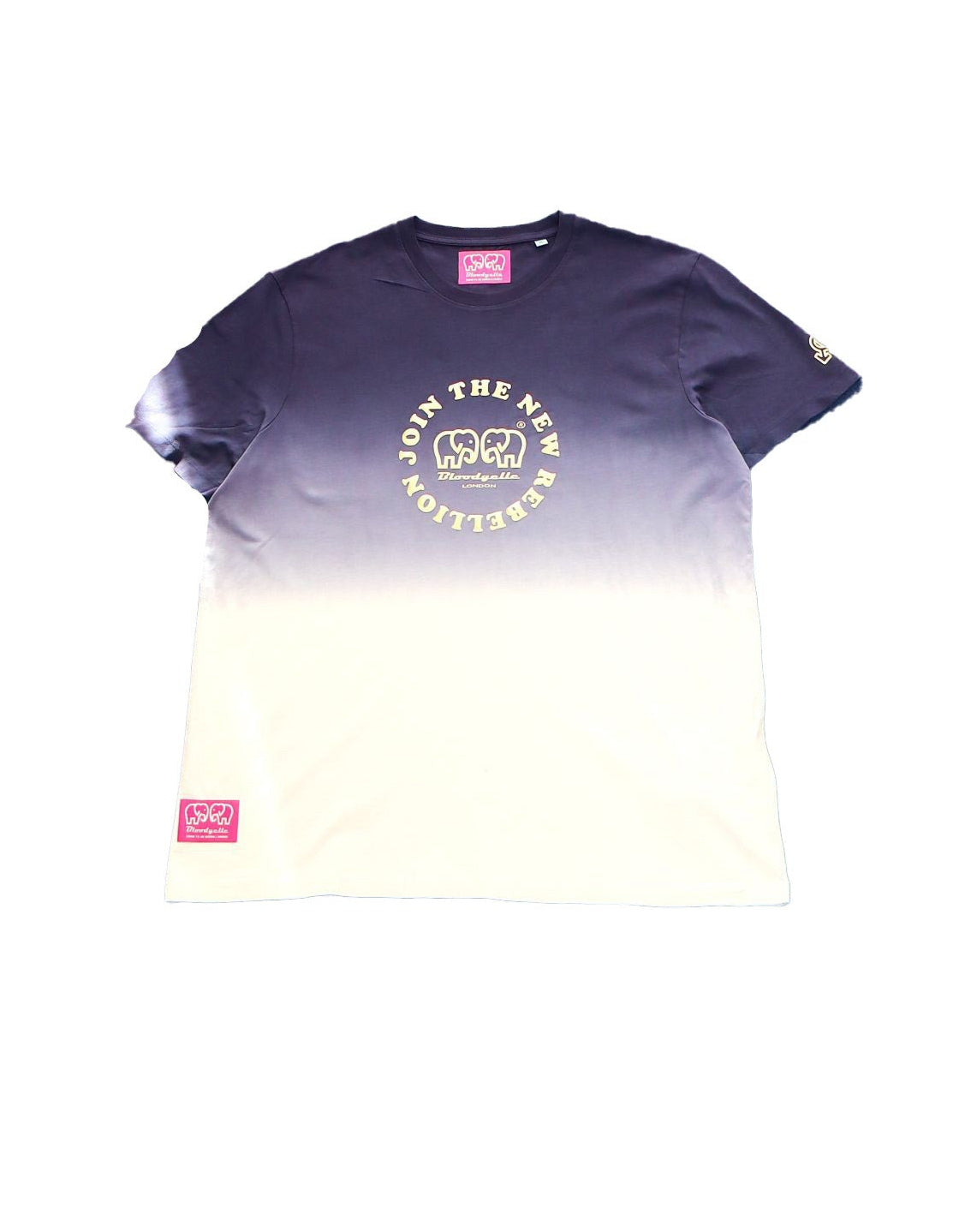Medium Logo Navy and Gold Puff T-Shirt