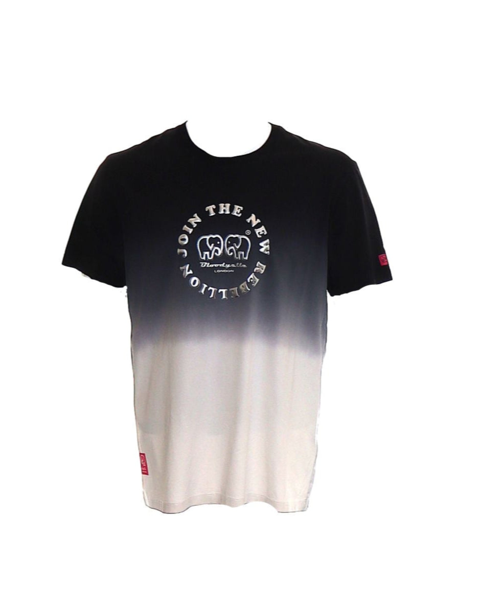 Medium Logo Black and Silver Puff T-Shirt