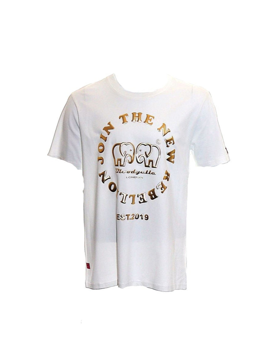 Rebellion White and Gold Puff T-Shirt