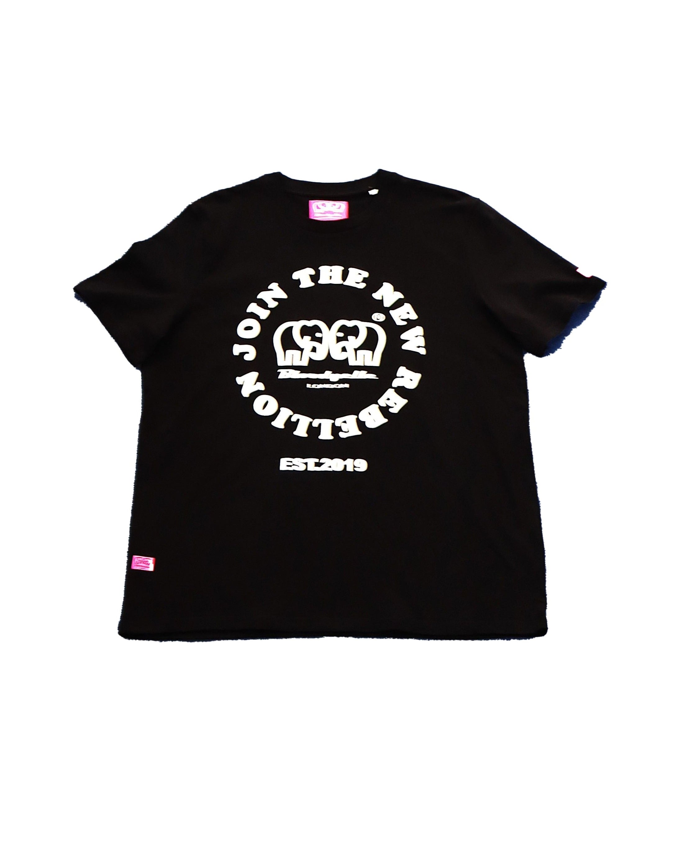 Rebellion Black and White Puff T-Shirt