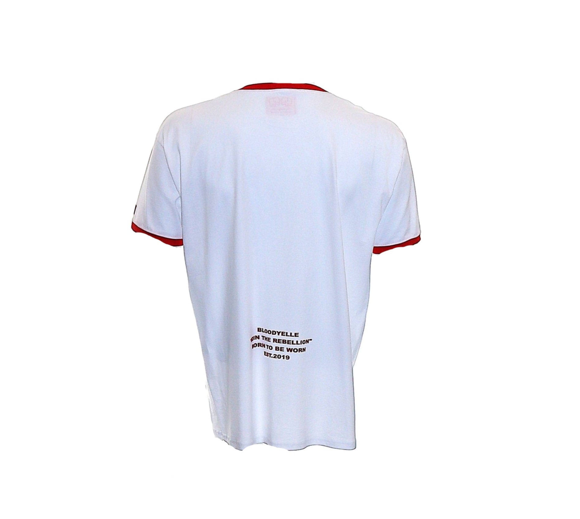 Rebellious White and Red Flock Cherry T-Shirt
