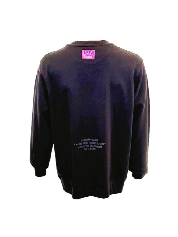 Join the New Rebellion Black and Black Puff Sweatshirt