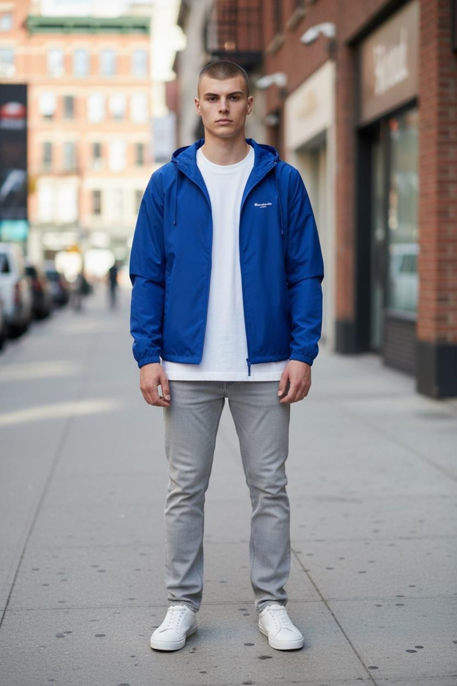 Blue Windbreaker