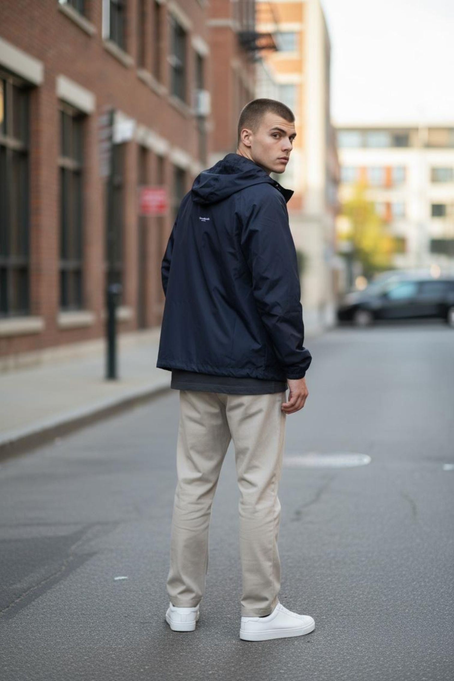 Navy Windbreaker