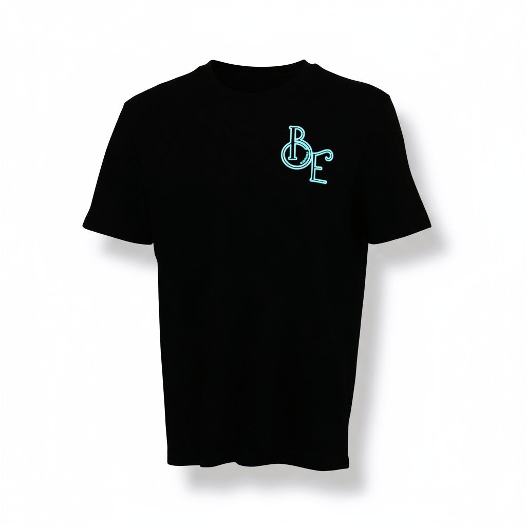 Bloodyelle BE Black with Tiffany Blue Logo T-Shirt
