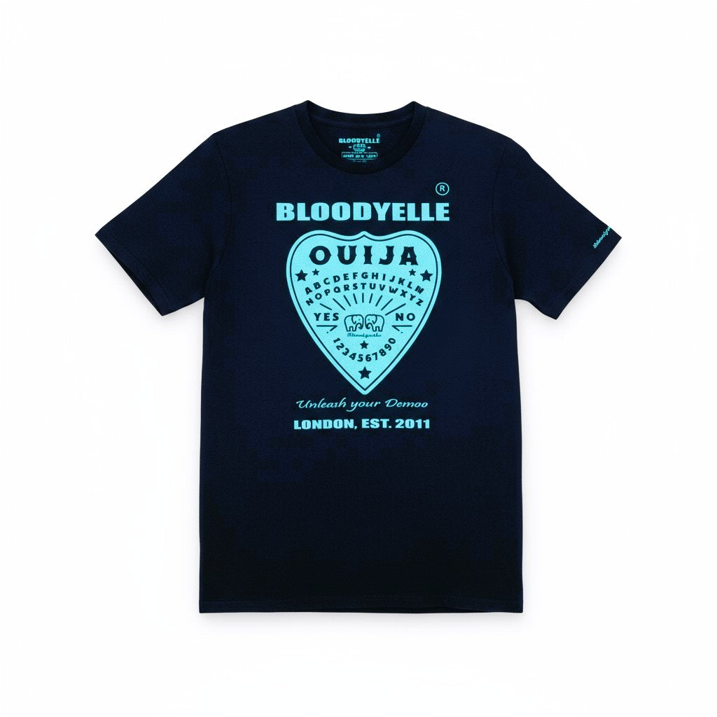 T-Shirt OUIJA Navy Blue w/ Light Blue Design
