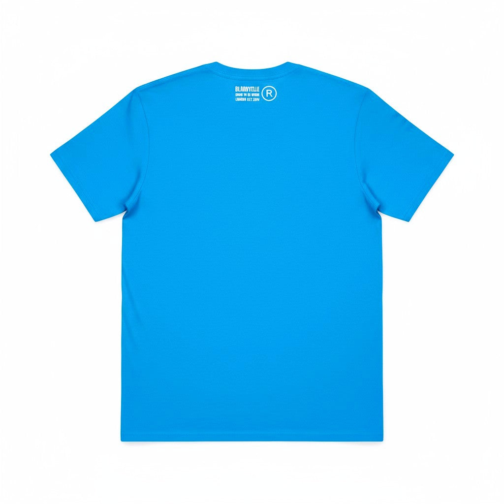 Large Logo Infinity Aqua Blue with White T-Shirt