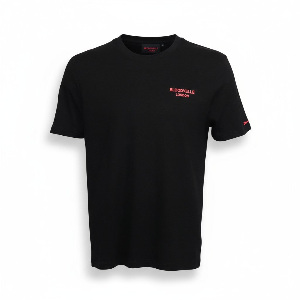 Wear with Pride Black with Neon Red Logo T-Shirt