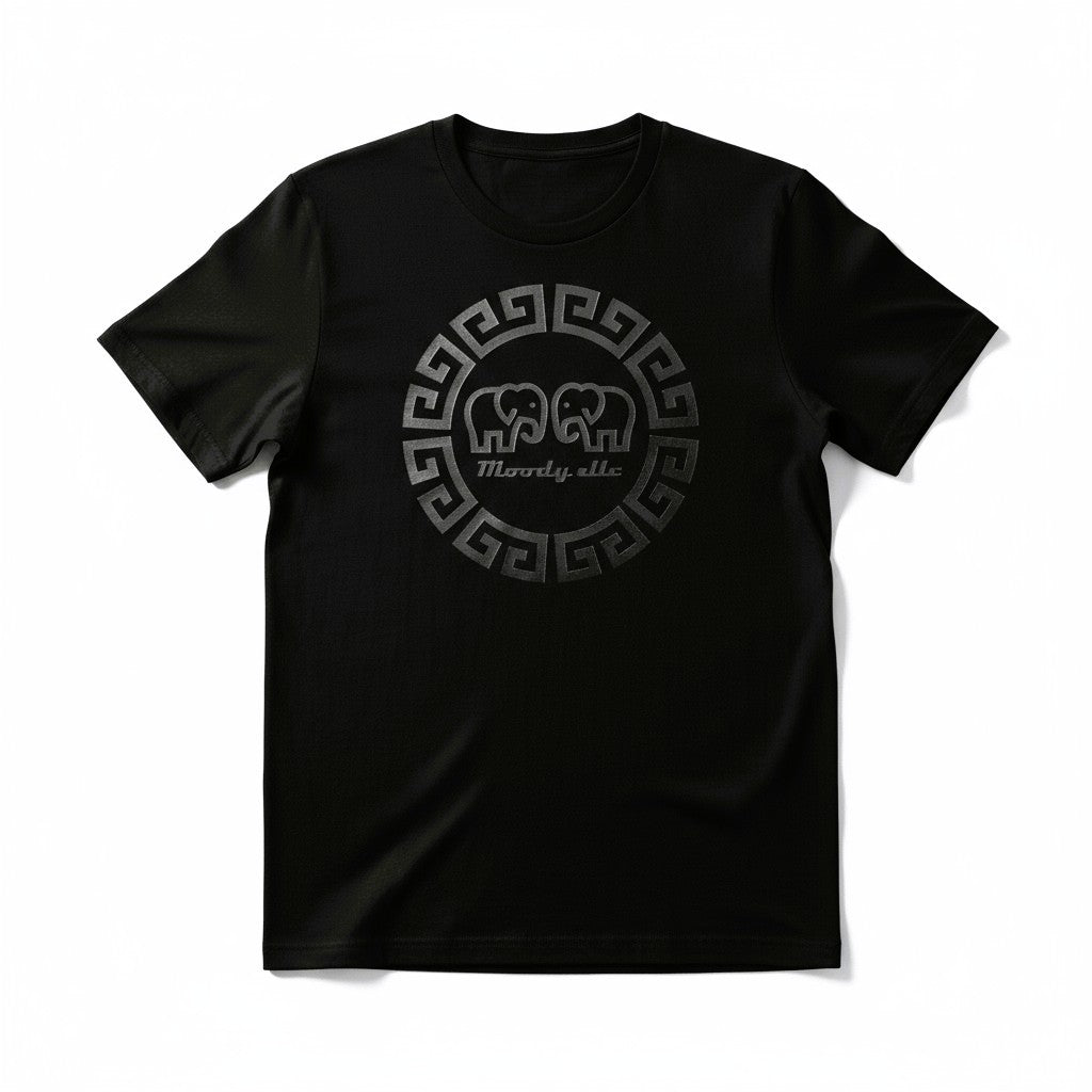 Greek Legends 2 Black T-Shirt Raised Black Logo