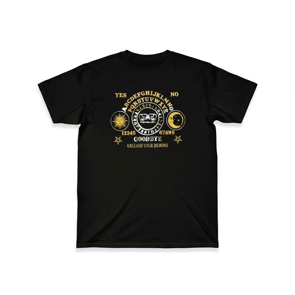 Limited Edition Black and Gold Metallic Ouija T-shirt