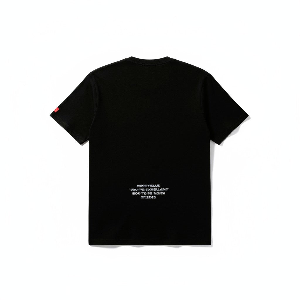 Medium Logo Black and Silver Puff T-Shirt