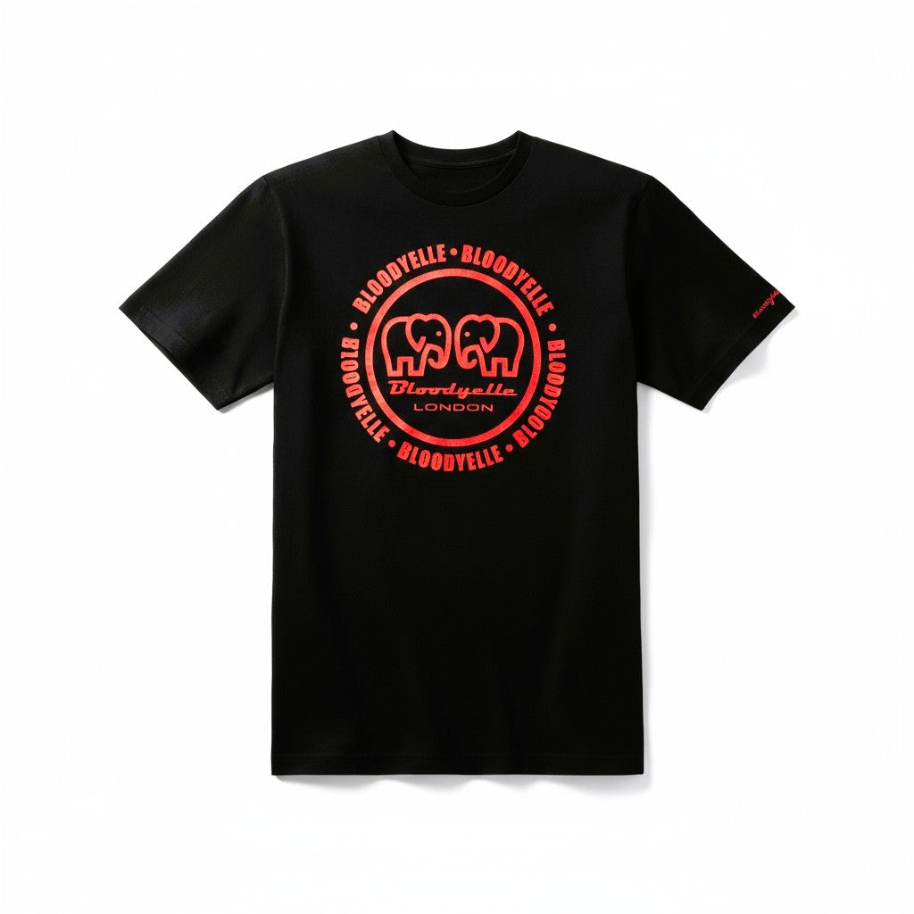 Large Logo Infinity Black with Metallic Red T-Shirt