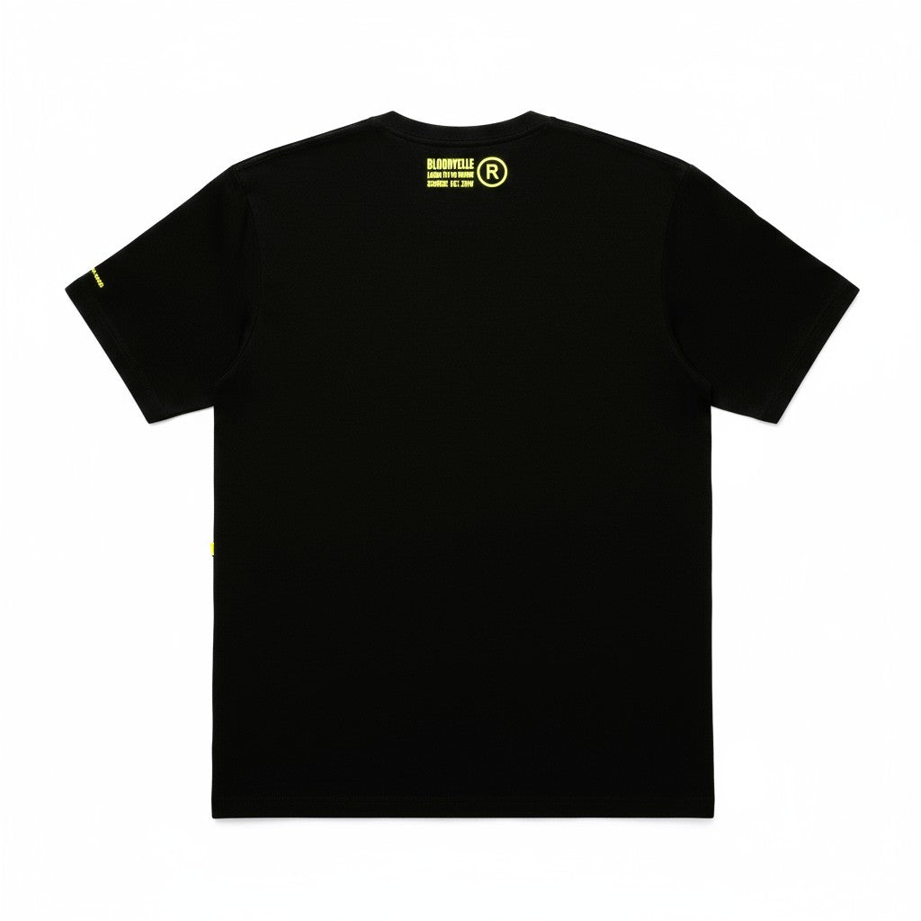 Essential Core Black & Neon Yellow Flock T-Shirt