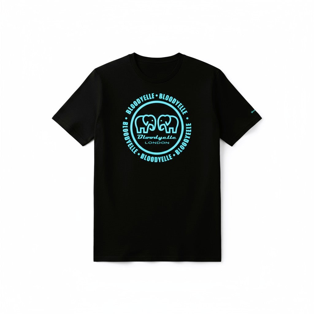 Large Logo Infinity Black with Tiffany Blue T-Shirt