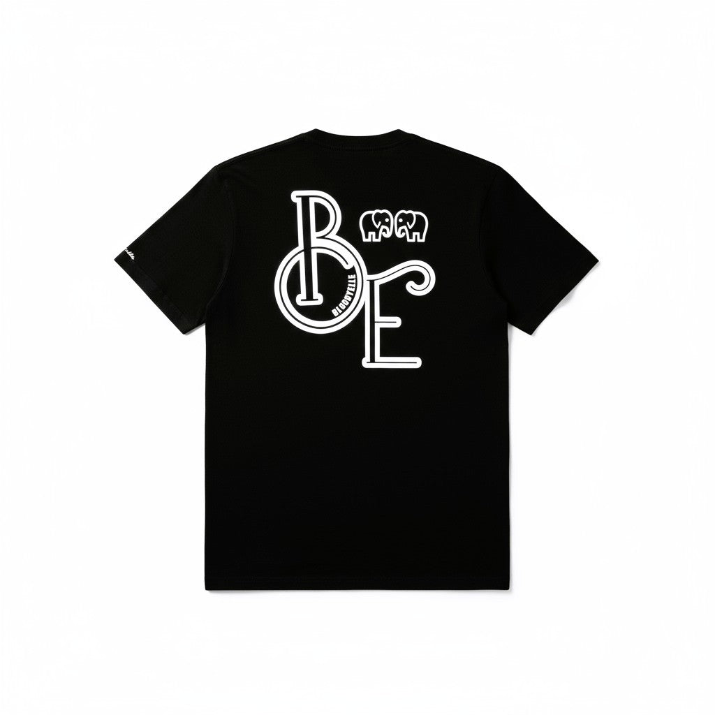 Bloodyelle BE Black with Pale Gold Logo T-Shirt