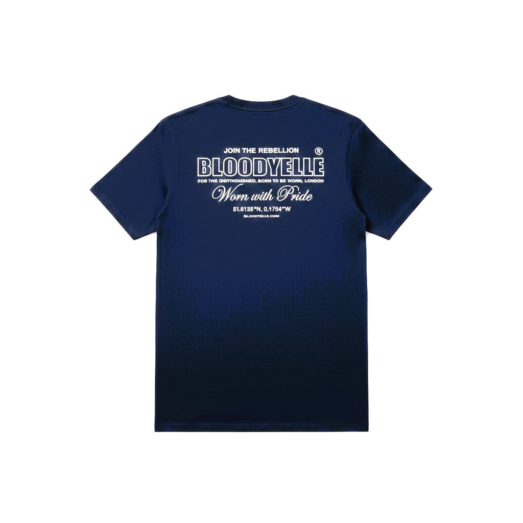 Wear with Pride Navy Blue with Beige Logo T-Shirt
