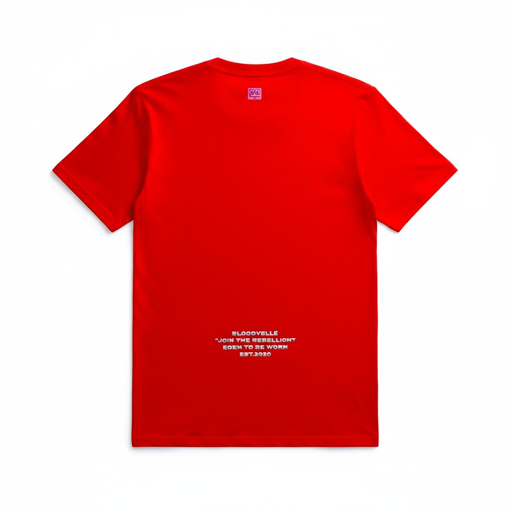 Medium Logo Red and Gold Puff T-Shirt