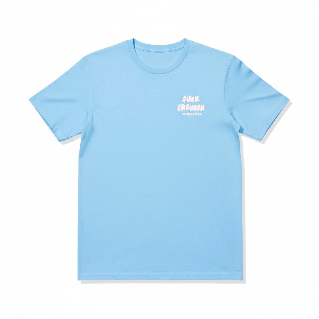 F**K Fashion Light Blue and pale Gold T-Shirt