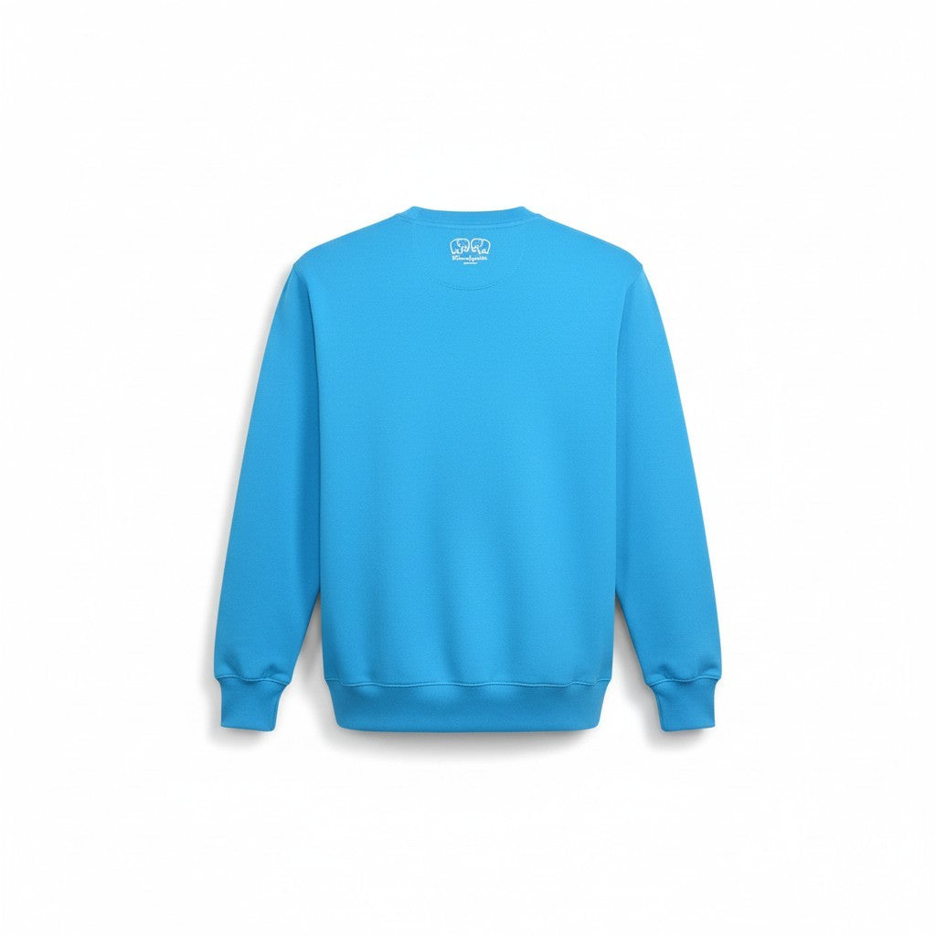 Aqua Blue Elephant logo Brand Sweatshirt