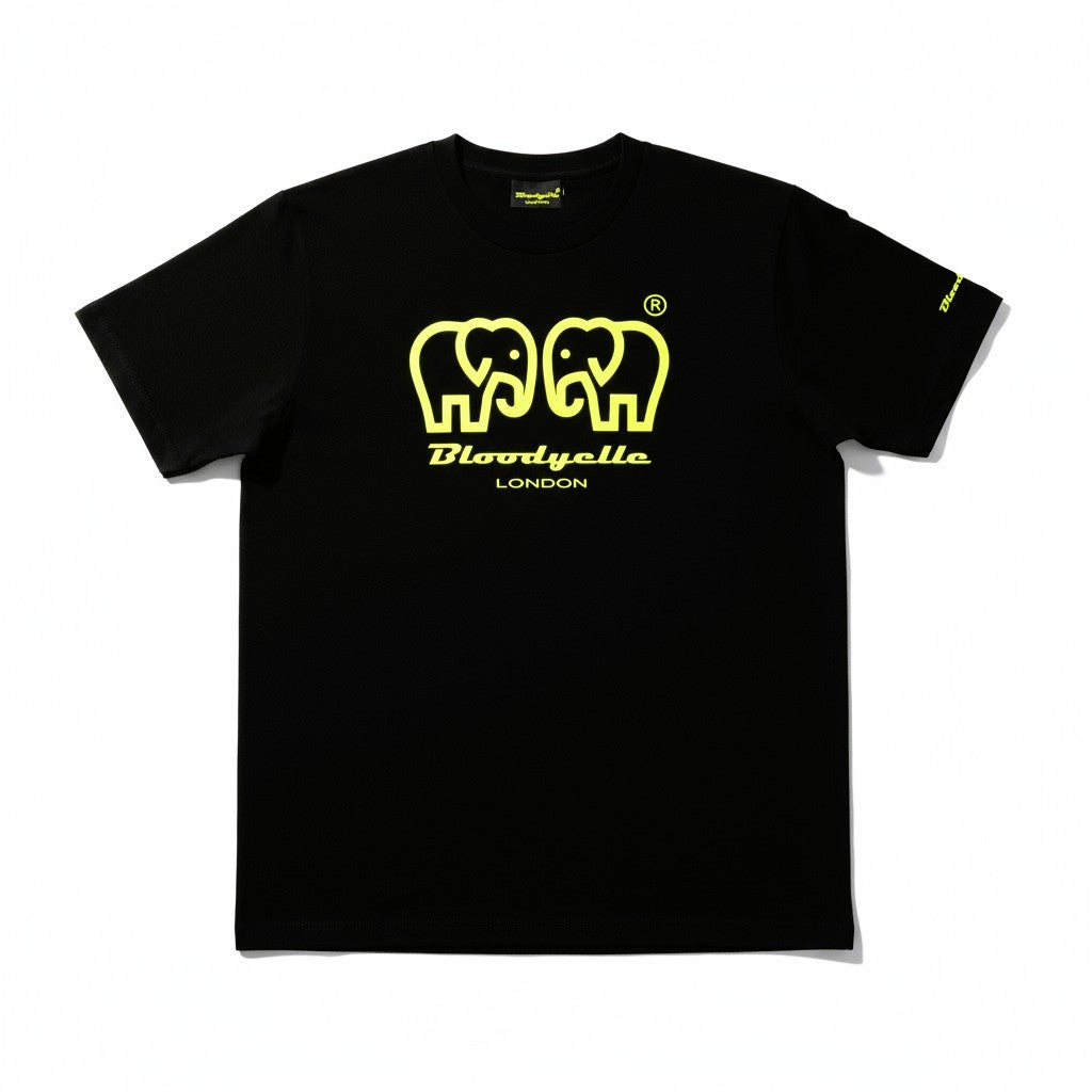 Essential Core Black & Neon Yellow Flock T-Shirt