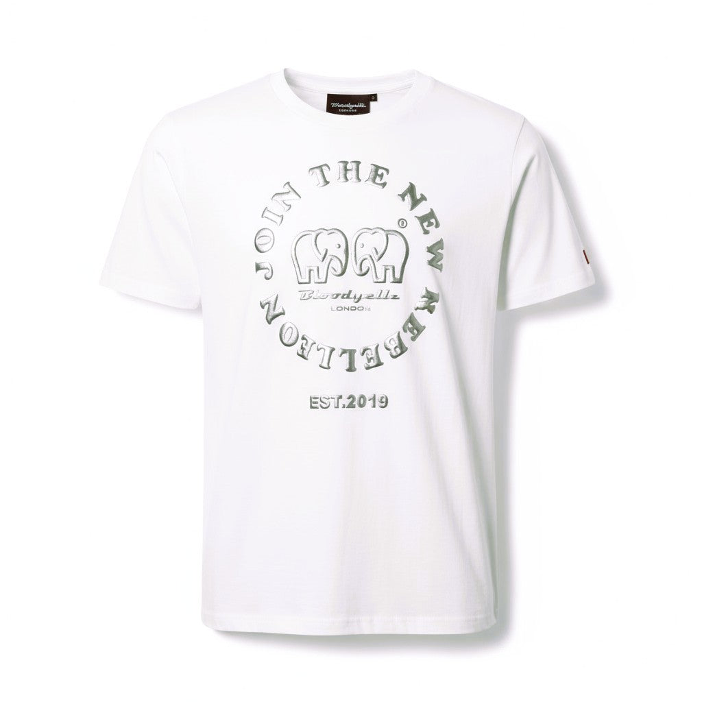 Rebellion White and Silver Puff T-Shirt