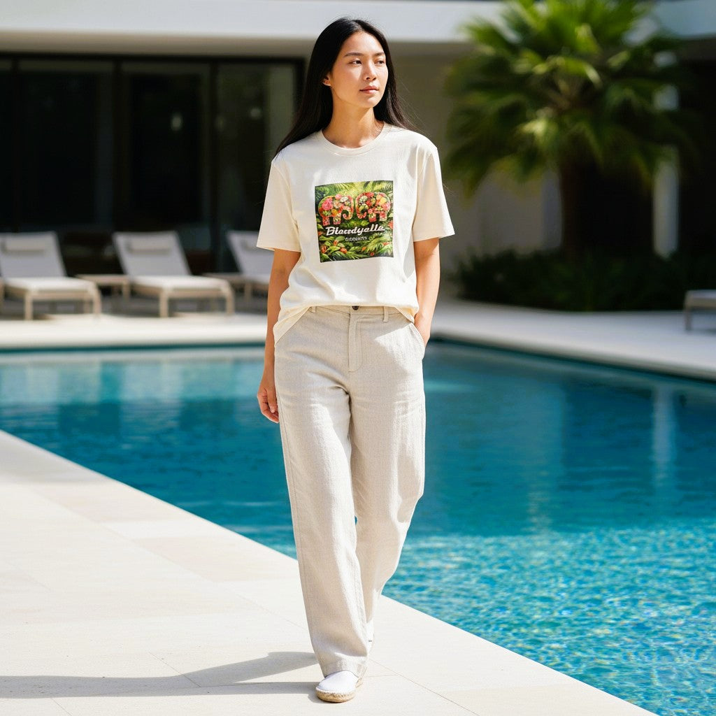 White Jungle Print T-Shirt