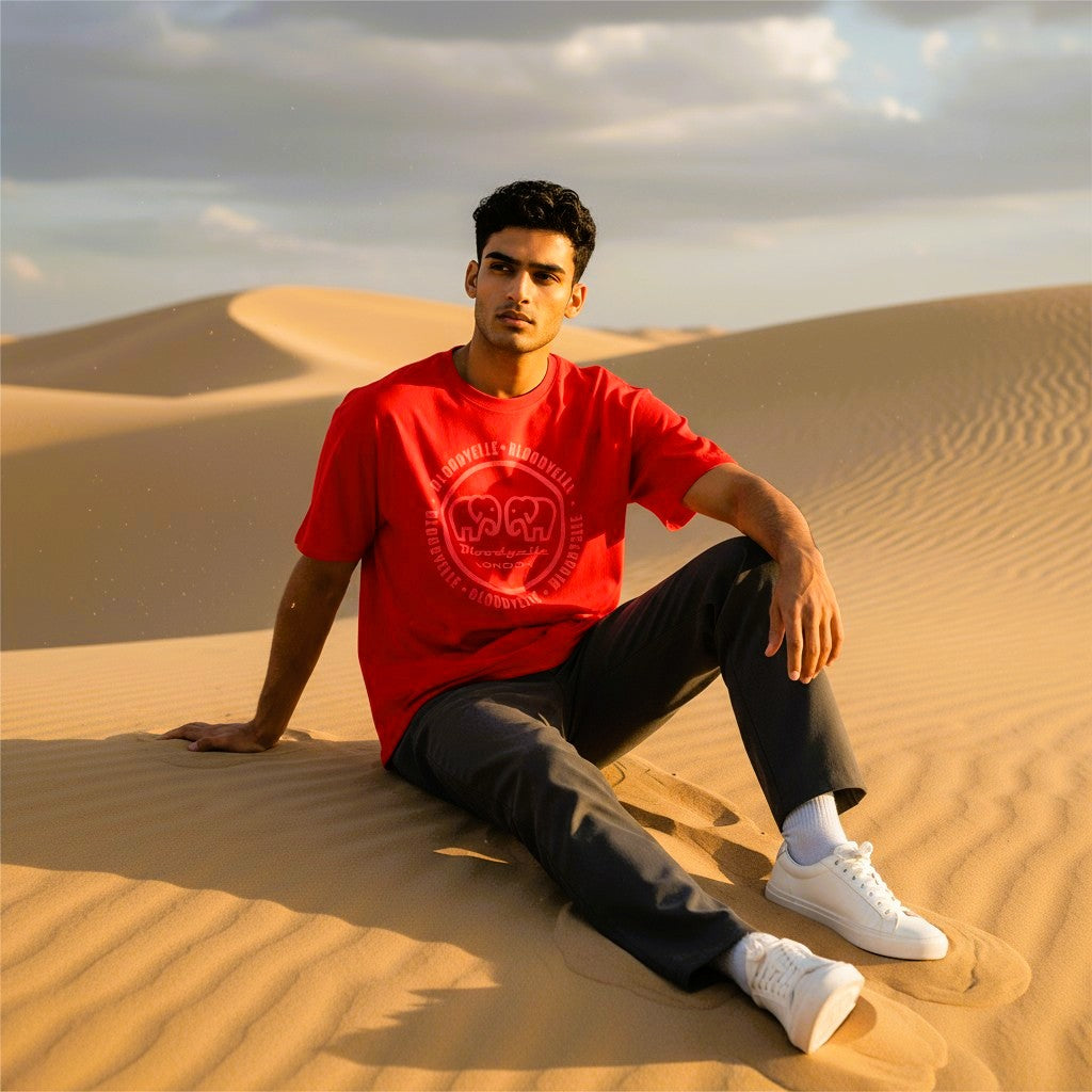 Large Logo Infinity Red with Neon Red T-Shirt