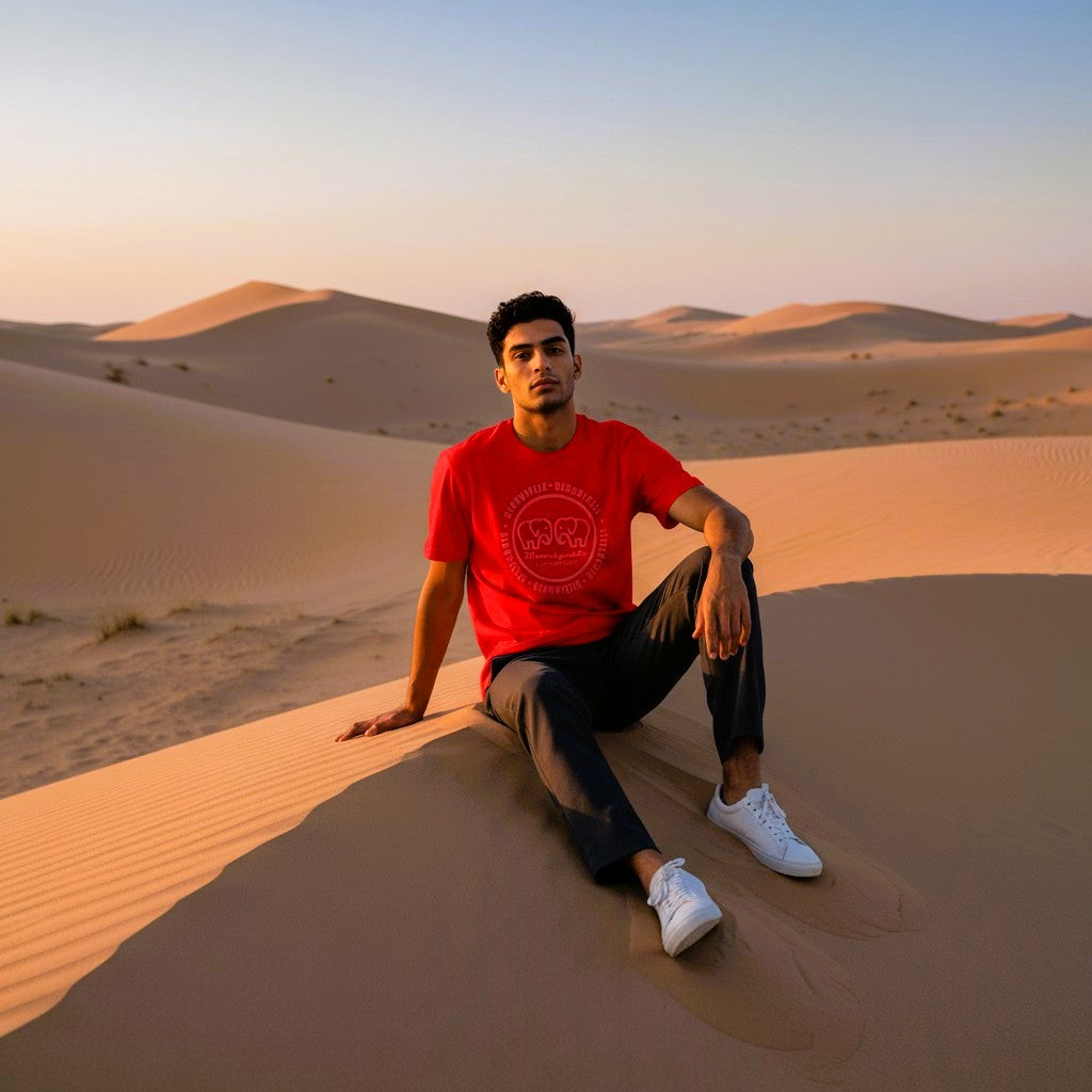 Large Logo Infinity Red with Neon Red T-Shirt