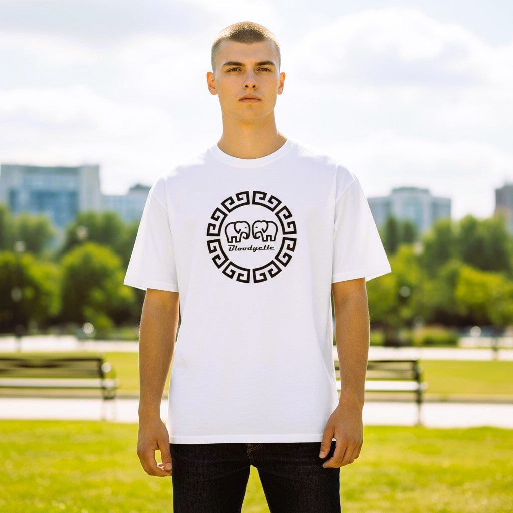 Greek Legends 2 White with Black Raised Logo T-Shirt