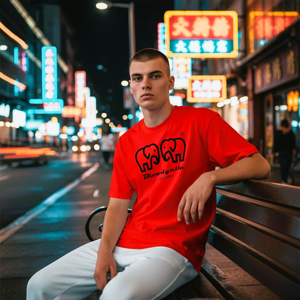 Essential Core Red & Black Flock T-Shirt
