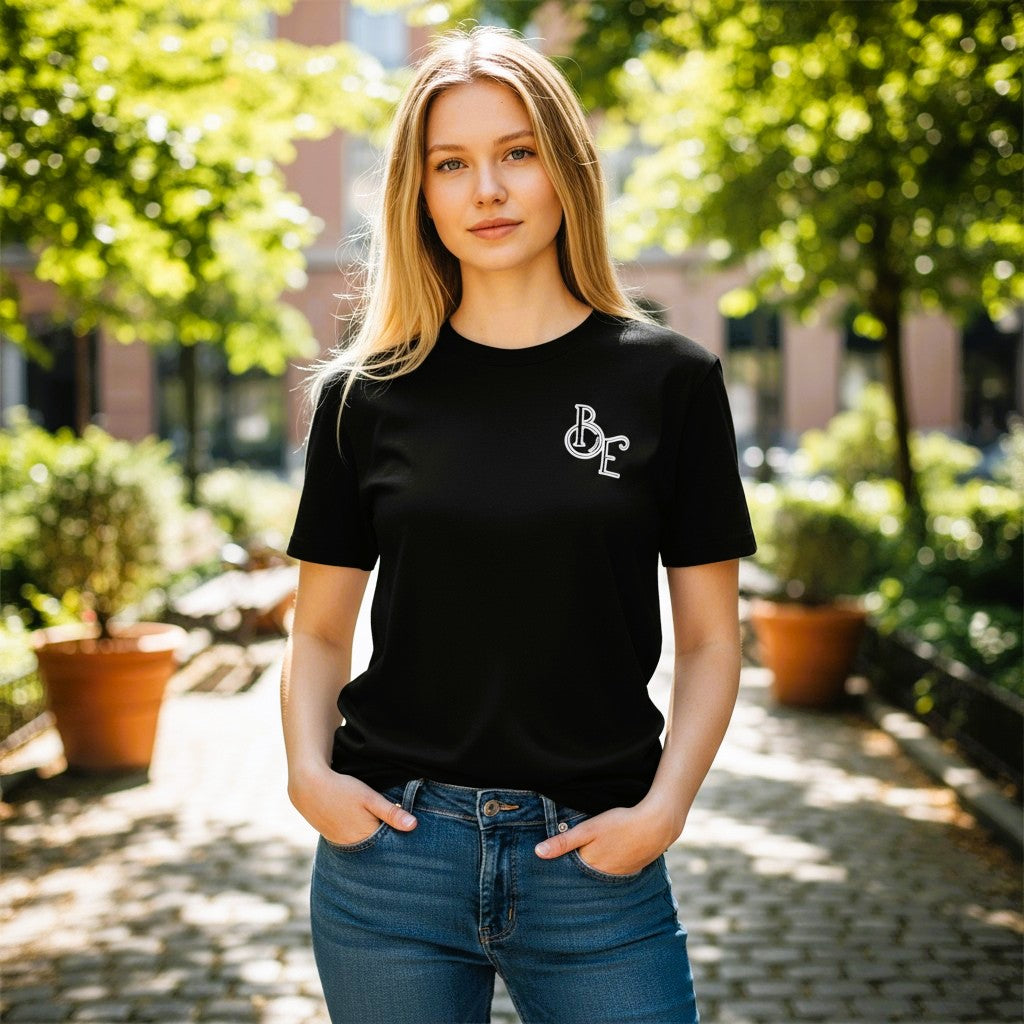 Bloodyelle BE Black with Pale Gold Logo T-Shirt