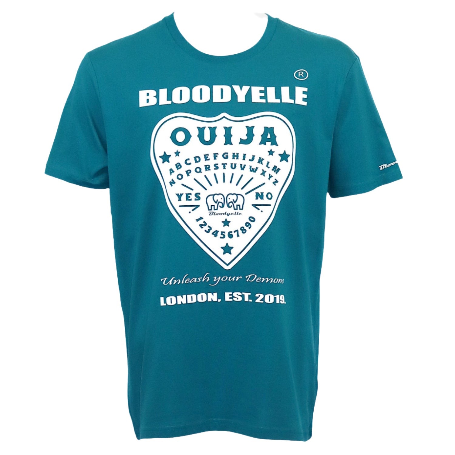 T-Shirt OUIJA Teal w/ White Design