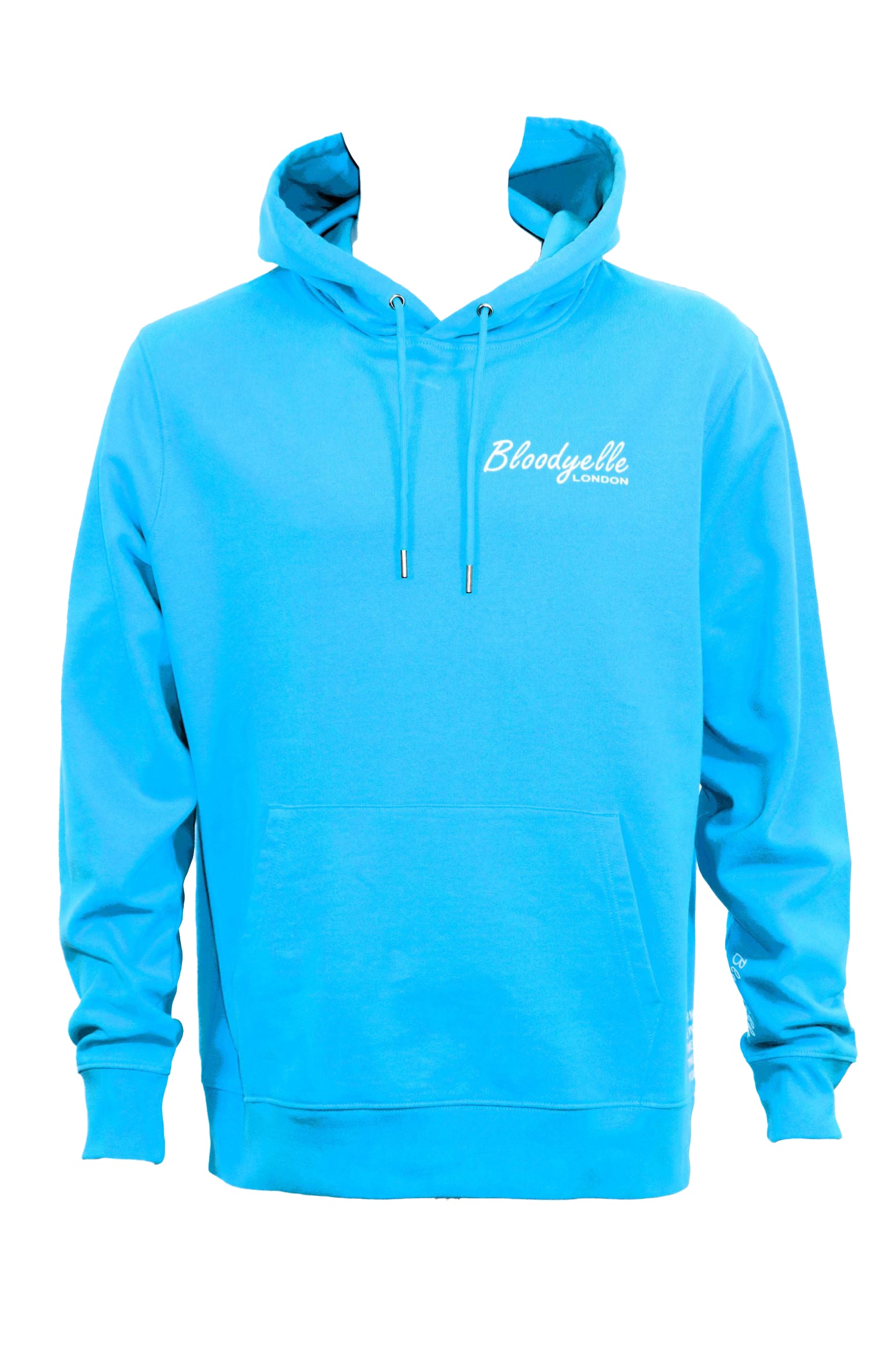 Aqua Blue with White Flock Bloodyelle Signature Hoodie