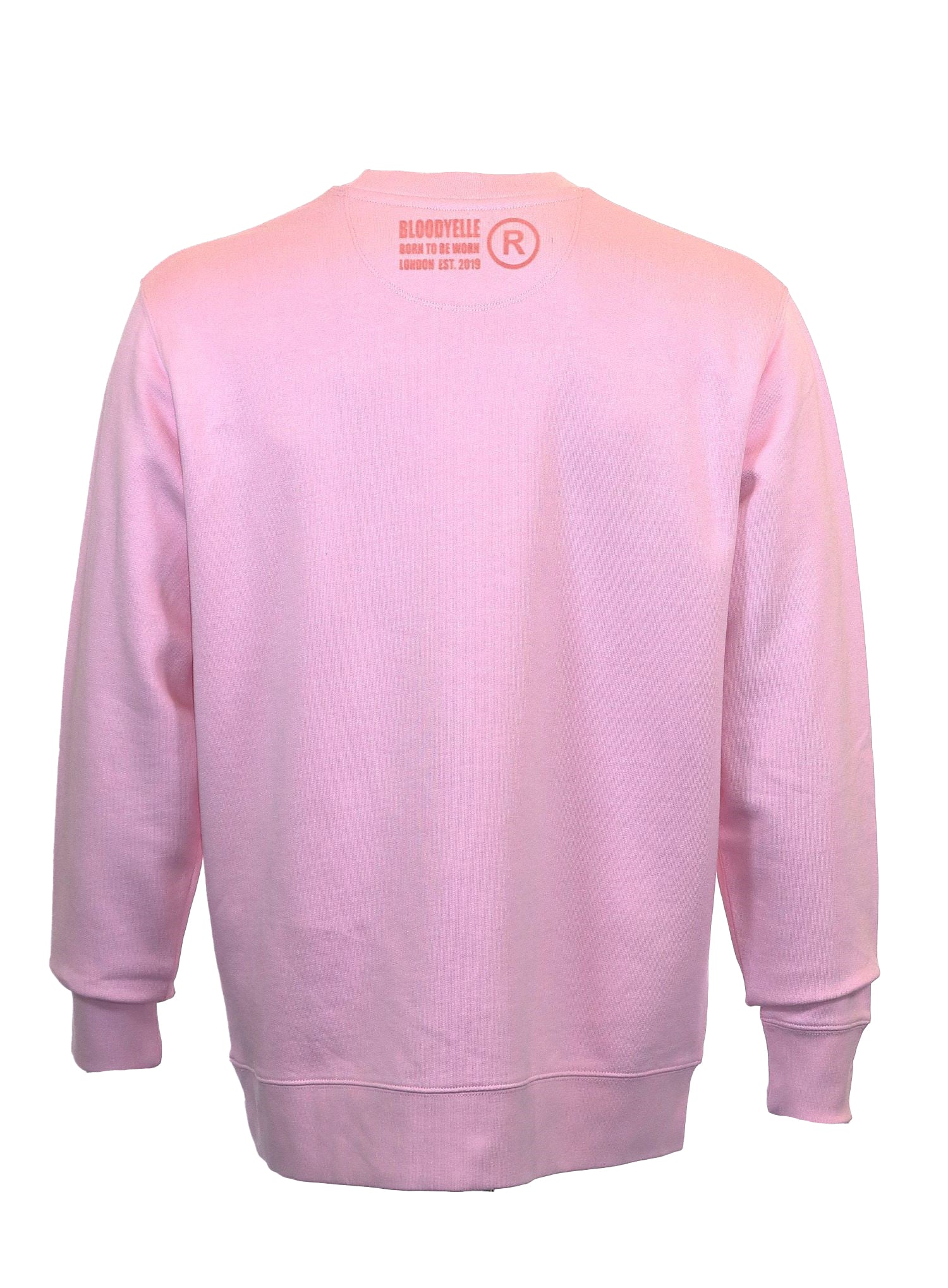 Bloodyelle Cotton Pink and Dusty Pink Flock Infinity Logo Sweatshirt