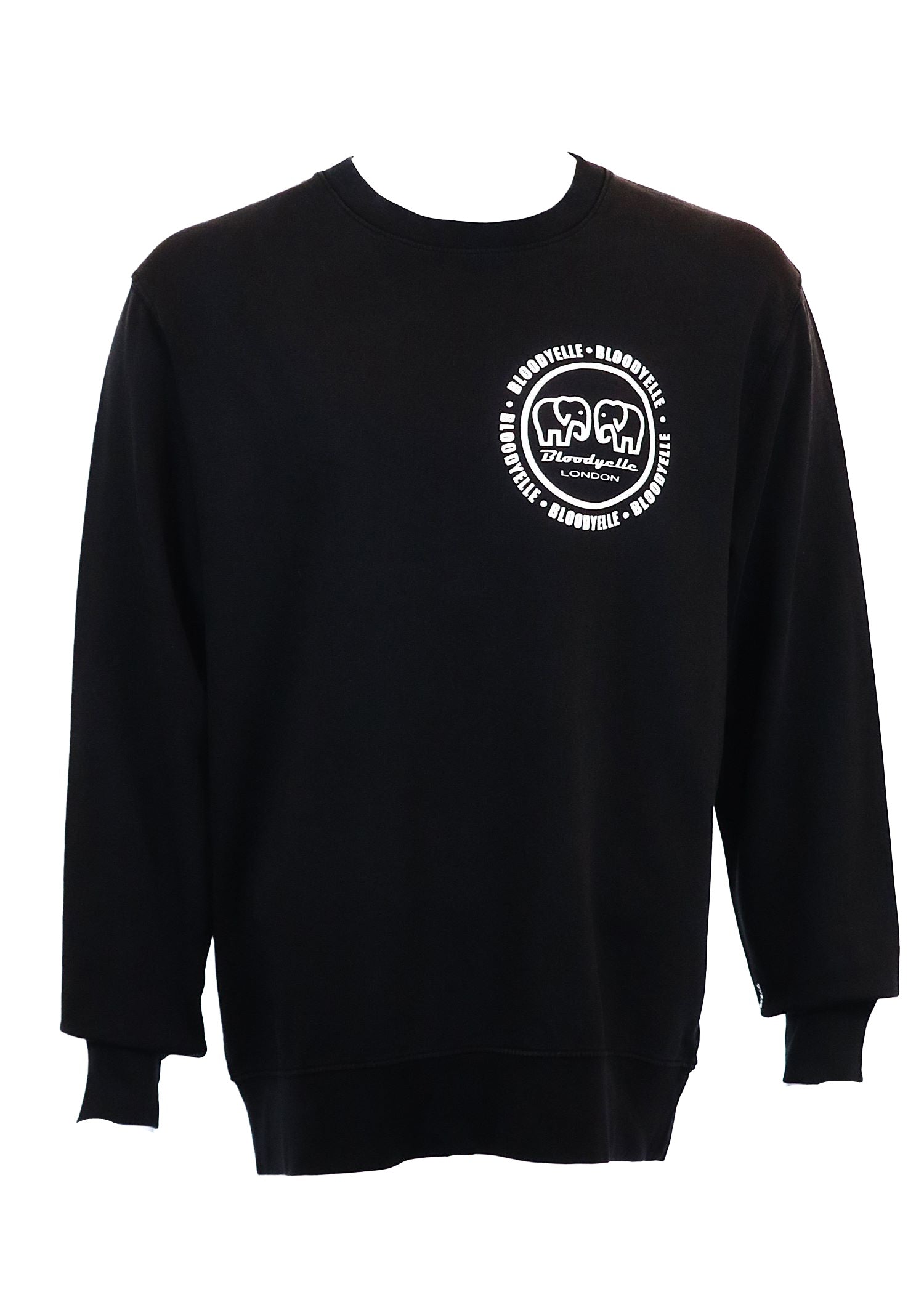 Sweatshirt Black with Raised Metallic Silver Infinity Logo