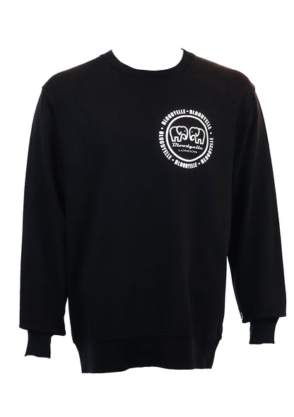 Sweatshirt Black with Raised Metallic Silver Infinity Logo