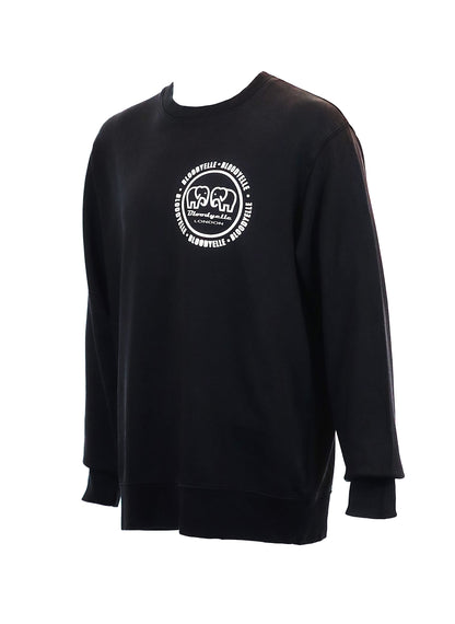 Sweatshirt Black with Raised Metallic Silver Infinity Logo