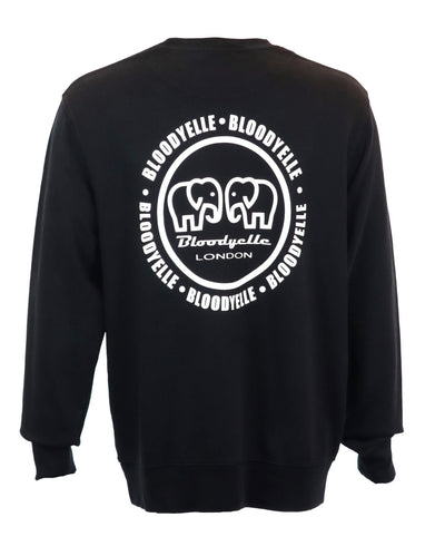 Sweatshirt Black with Raised Metallic Silver Infinity Logo