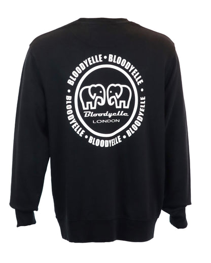 Sweatshirt Black with Raised Metallic Silver Infinity Logo